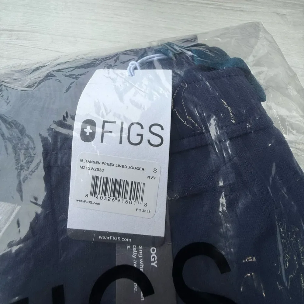 FIGS Tansen Freex Lined‎ Jogger Scrub Pants Navy Small NWT in packaging